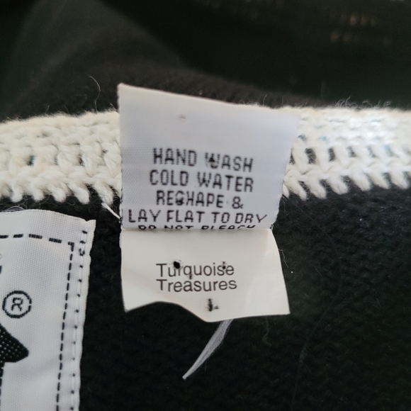 Vintage Storybook Knits Turquoise Treasures Womens Size L Sweater - Picture 8 of 11